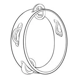 Pandereta - Dibujos para colorear gratis