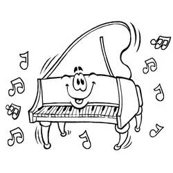 Piano - Dibujos para colorear gratis