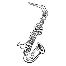 Saxofón - Dibujos para colorear gratis