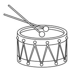 Tambor - Dibujos para colorear gratis