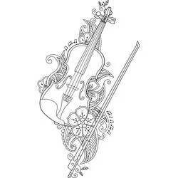 Violín - Dibujos para colorear gratis