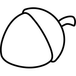 Dibujo de Bellota con su cúpula redonda para colorear