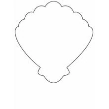Dibujo de Concha de contorno simple para colorear