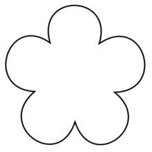 Dibujo de Flor simple de cinco pétalos para colorear