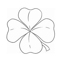 Dibujo de Trébol de cuatro hojas para colorear