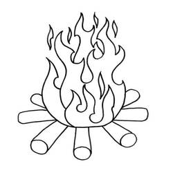 Fuego - Dibujos para colorear gratis