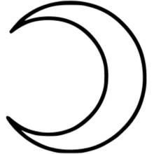 Luna Creciente - Dibujos para colorear gratis