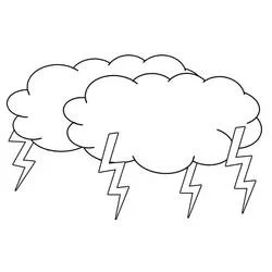 Nube y Tormenta - Dibujos para colorear gratis