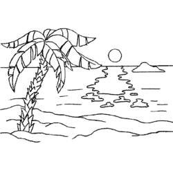 Playa - Dibujos para colorear gratis