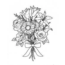 Ramo de Flores - Dibujos para colorear gratis