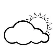 Sol y Nube - Dibujos para colorear gratis