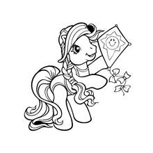 Dibujo de Pequeño poni con una cometa de sol para colorear Dibujo de Pequeño poni con una cometa de sol para colorear