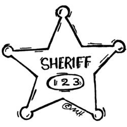 Estrella de Sheriff - Dibujos para colorear gratis