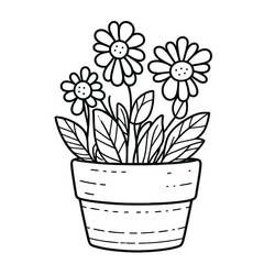 Maceta - Dibujos para colorear gratis