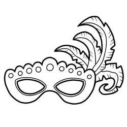 Máscara de Carnaval - Dibujos para colorear gratis