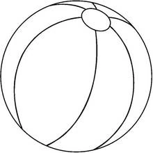 Dibujo de Pelota de playa con franjas curvas para colorear