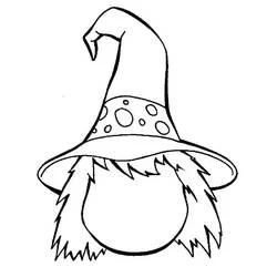 Sombrero de Bruja - Dibujos para colorear gratis