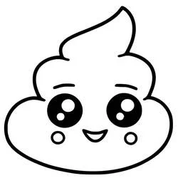 Caca (Emoji) - Dibujos para colorear gratis