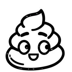 Dibujo de Caca sonriente para colorear