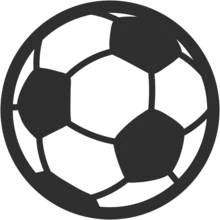 Dibujo de Emoji balón de fútbol para colorear