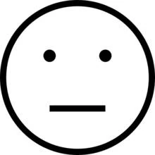 Dibujo de Emoji de cara neutral para colorear