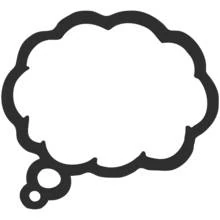 Dibujo de Emoji de burbuja de pensamiento para colorear