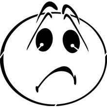 Dibujo de Emoji con cara preocupada para colorear