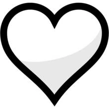 Dibujo de Emoji de corazón sencillo para colorear