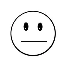 Dibujo de Emoji con cara neutral para colorear
