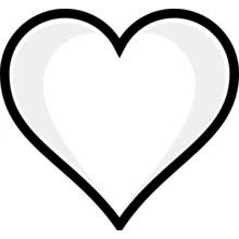 Dibujo de Forma simple de corazón para colorear