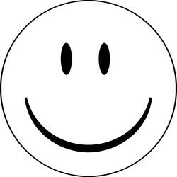 Dibujo de Emoticono con gran sonrisa para colorear