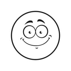 Dibujo de Emoticon con gran sonrisa para colorear