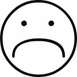 Dibujo de Emoticon triste para colorear