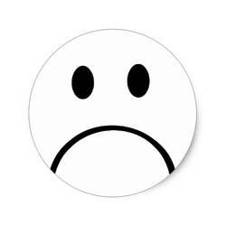Dibujo de Emoticon con cara triste para colorear