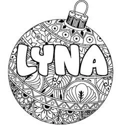 Dibujo de Lyna en una bola de Navidad mandala para colorear