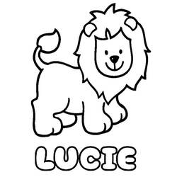 Dibujo de Lucie el león de pie para colorear