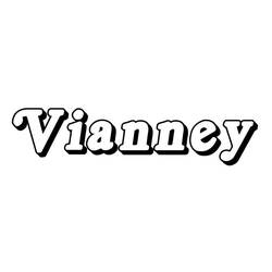 Dibujo de Nombre Vianney en letras burbuja para colorear