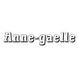 Dibujo de Nombre Anne-gaelle en letras grandes para colorear