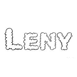 Dibujo de Leny en letras burbuja para colorear