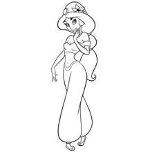 Dibujo de Jasmine de pie con elegancia para colorear