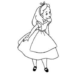 Alicia en el País de las Maravillas - Dibujos para colorear gratis