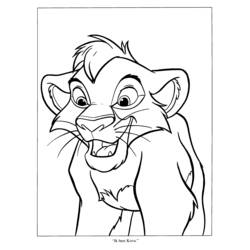 El Rey León - Dibujos para colorear gratis