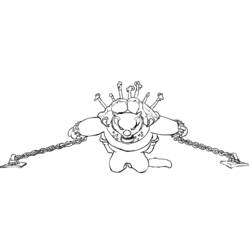 Dibujo de Tai Lung encadenado con agujas de acupuntura para colorear Dibujo de Tai Lung encadenado con agujas de acupuntura para colorear