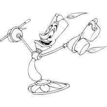 Dibujo de Lumiere el candelabro sonriente para colorear