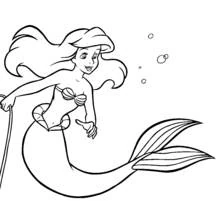 La Sirenita - Dibujos para colorear gratis