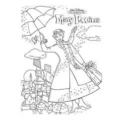 Mary Poppins - Dibujos para colorear gratis