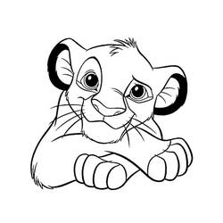 Simba - Dibujos para colorear gratis