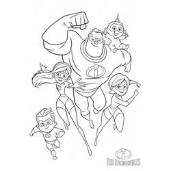 The Incredibles - Dibujos para colorear gratis