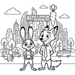 Zootopia - Dibujos para colorear gratis