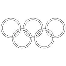 Dibujo de Patrón de anillos entrelazados para colorear